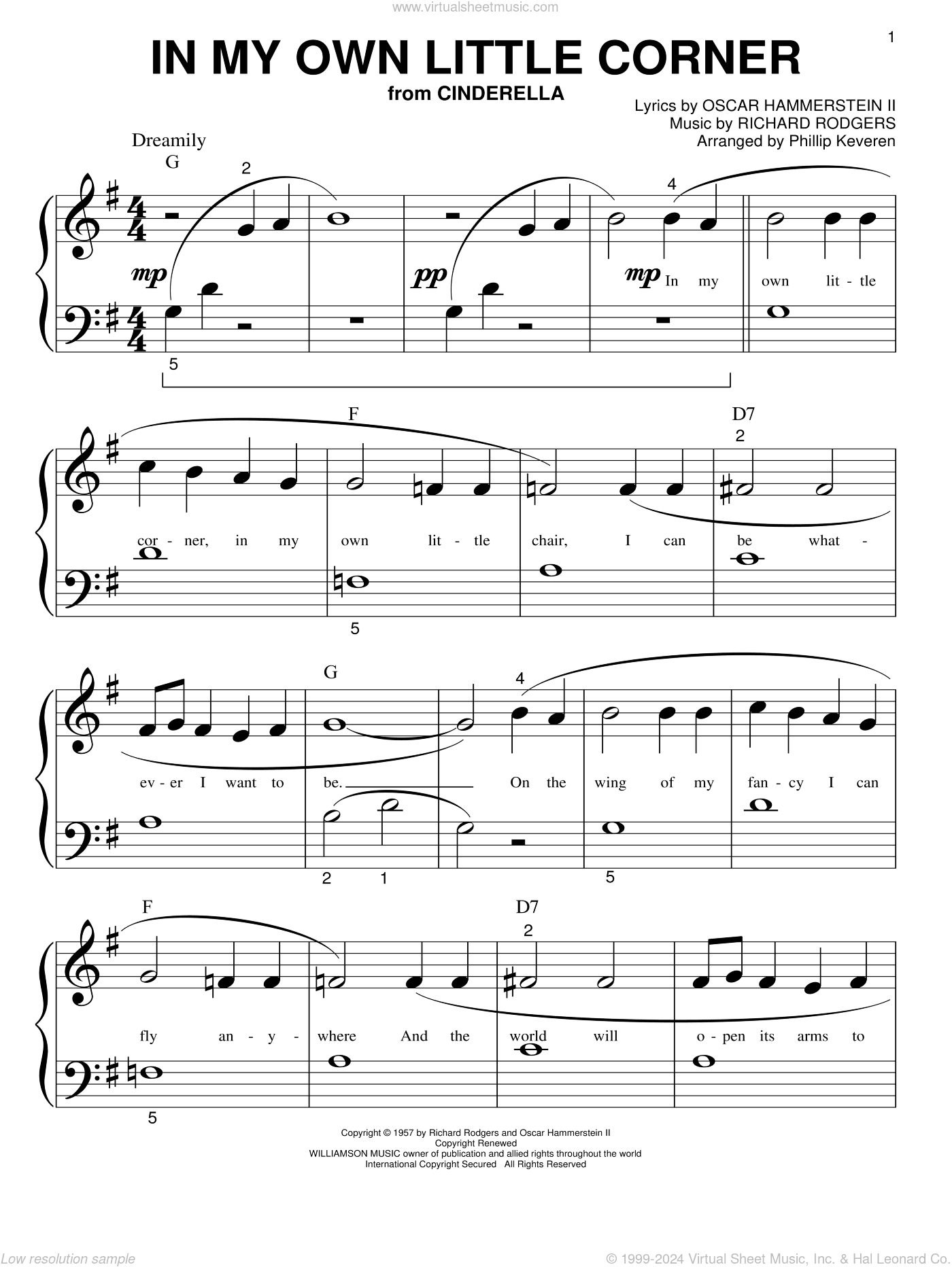 In My Own Little Corner (from Cinderella) (arr. Phillip Keveren)