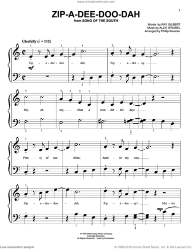 Zip-A-Dee-Doo-Dah (from Song Of The South) (arr. Phillip Keveren)