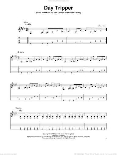 Day Tripper, (intermediate)