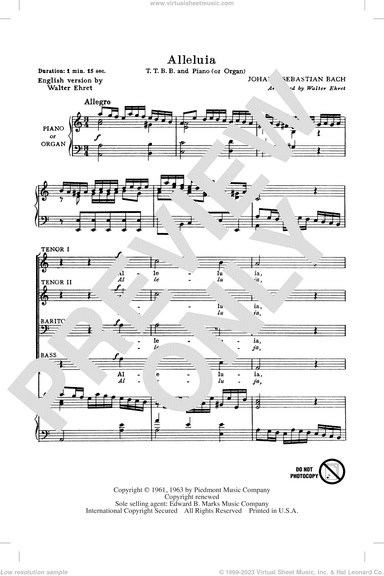 Alleluia (from Cantata 142)