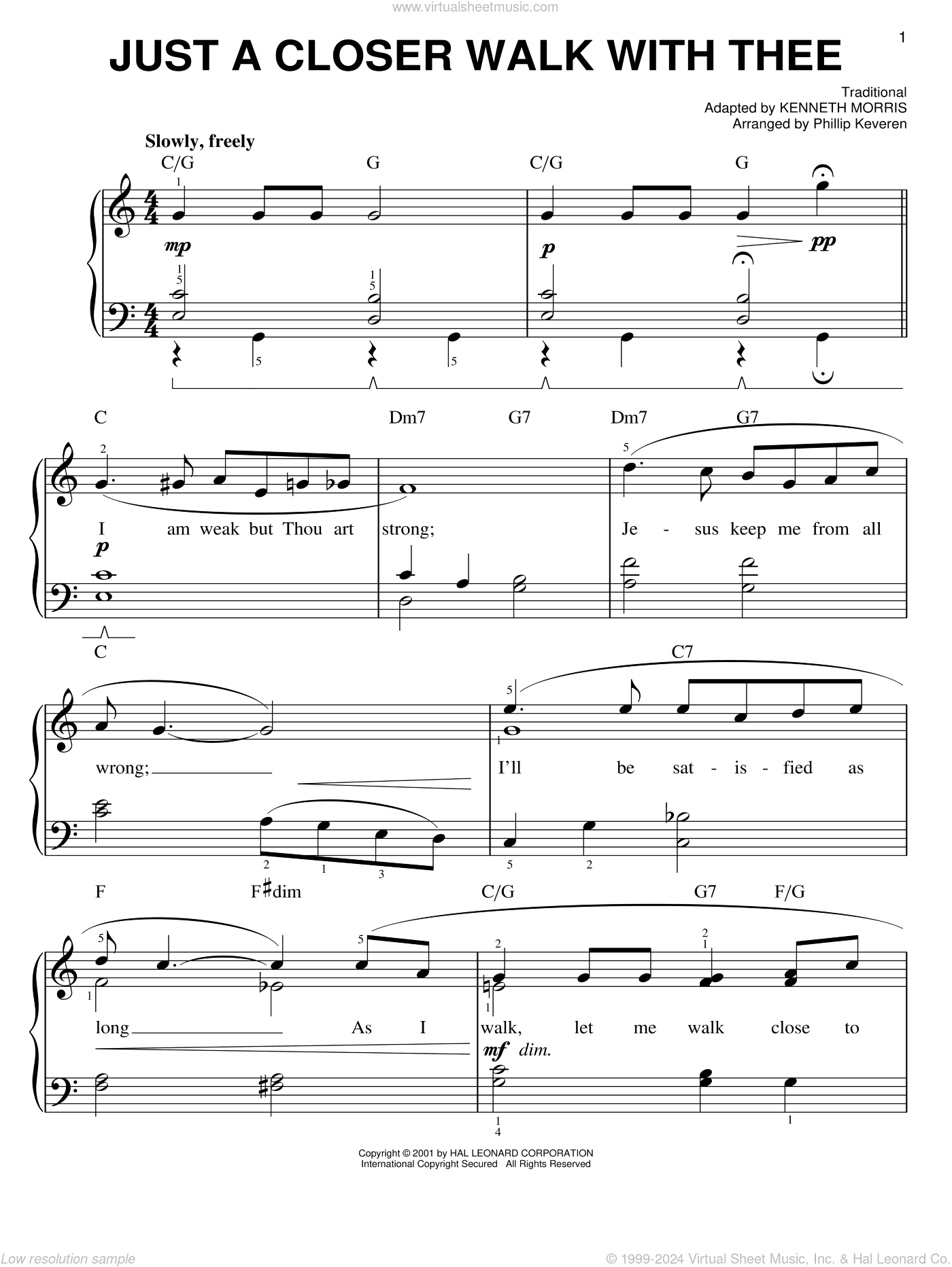 Just A Closer Walk With Thee (arr. Phillip Keveren)