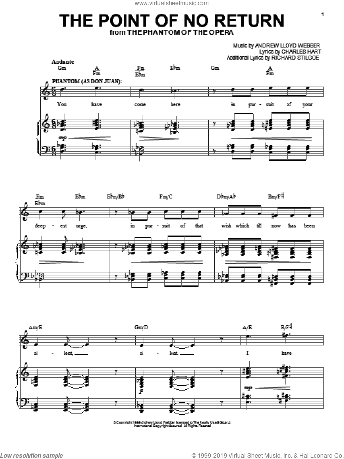 The Point Of No Return (from The Phantom Of The Opera)