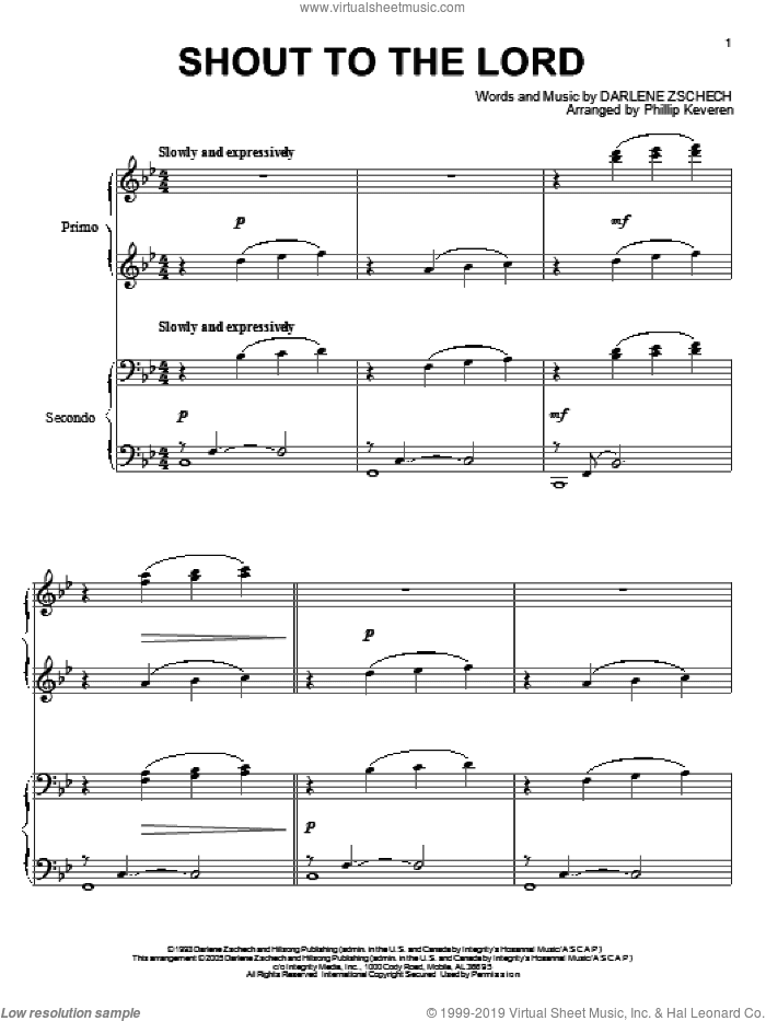 Shout To The Lord (arr. Phillip Keveren)