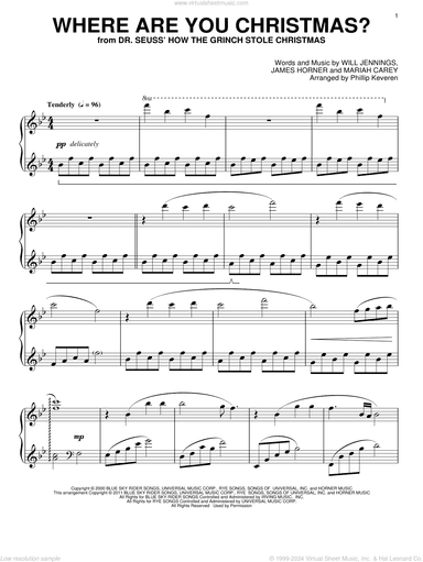 Where Are You Christmas? (arr. Phillip Keveren) (from How The Grinch Stole Christmas)