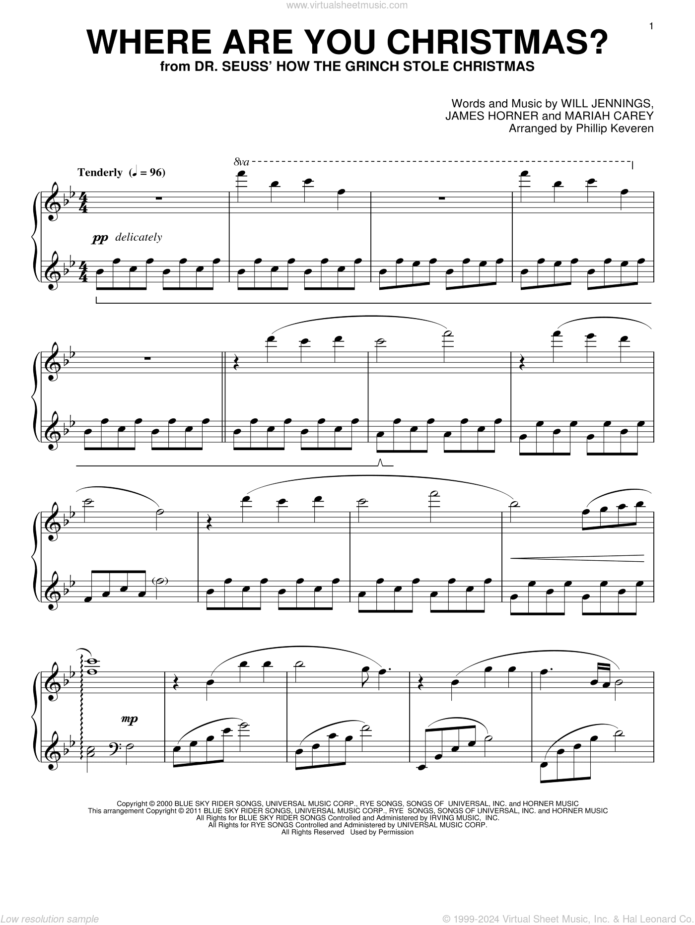 Where Are You Christmas? (arr. Phillip Keveren) (from How The Grinch Stole Christmas)
