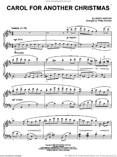 Carol For Another Christmas (arr. Phillip Keveren)
