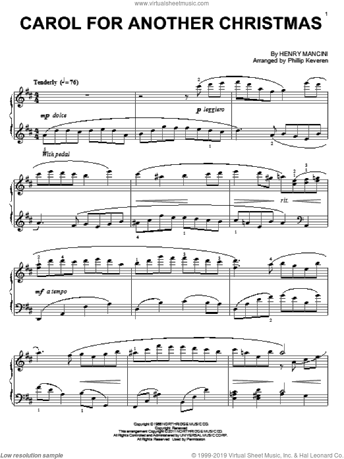 Carol For Another Christmas (arr. Phillip Keveren)