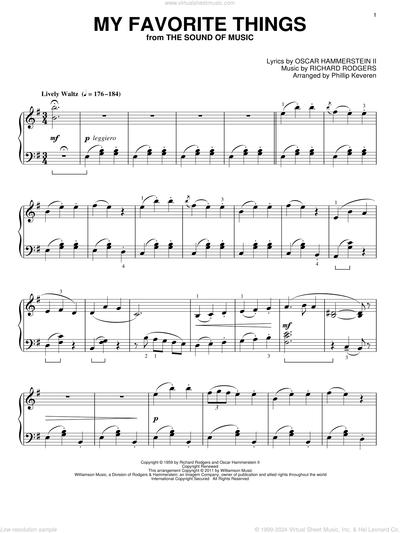 My Favorite Things (arr. Phillip Keveren)