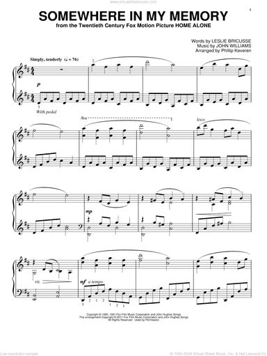 Somewhere In My Memory (arr. Phillip Keveren)