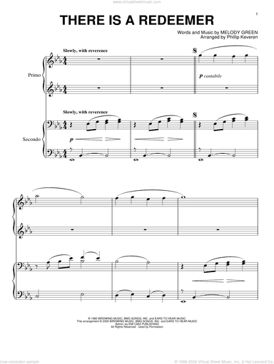There Is A Redeemer (arr. Phillip Keveren)
