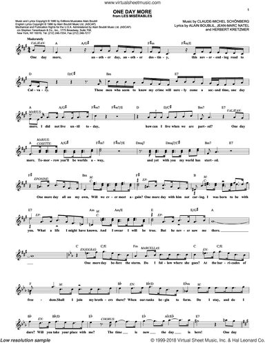 One Day More (from Les Miserables)