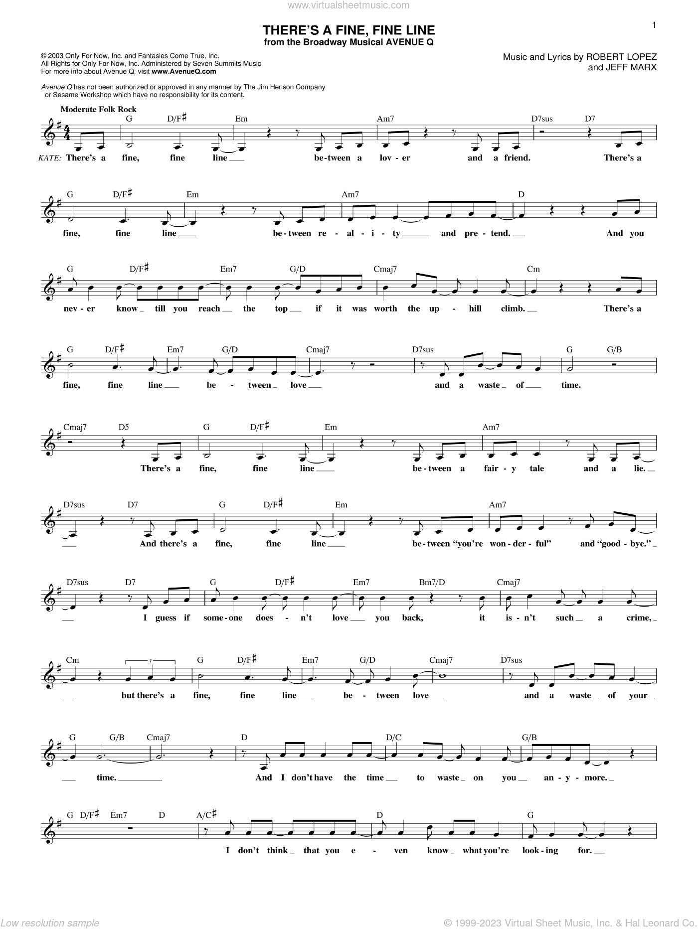 There's A Fine, Fine Line (from Avenue Q)