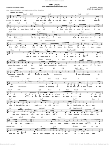 For Good (from Wicked)