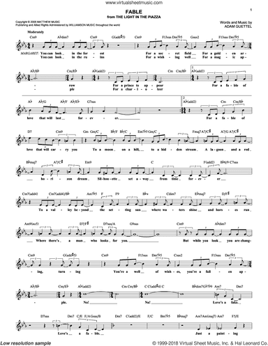 Fable (from The Light In The Piazza)