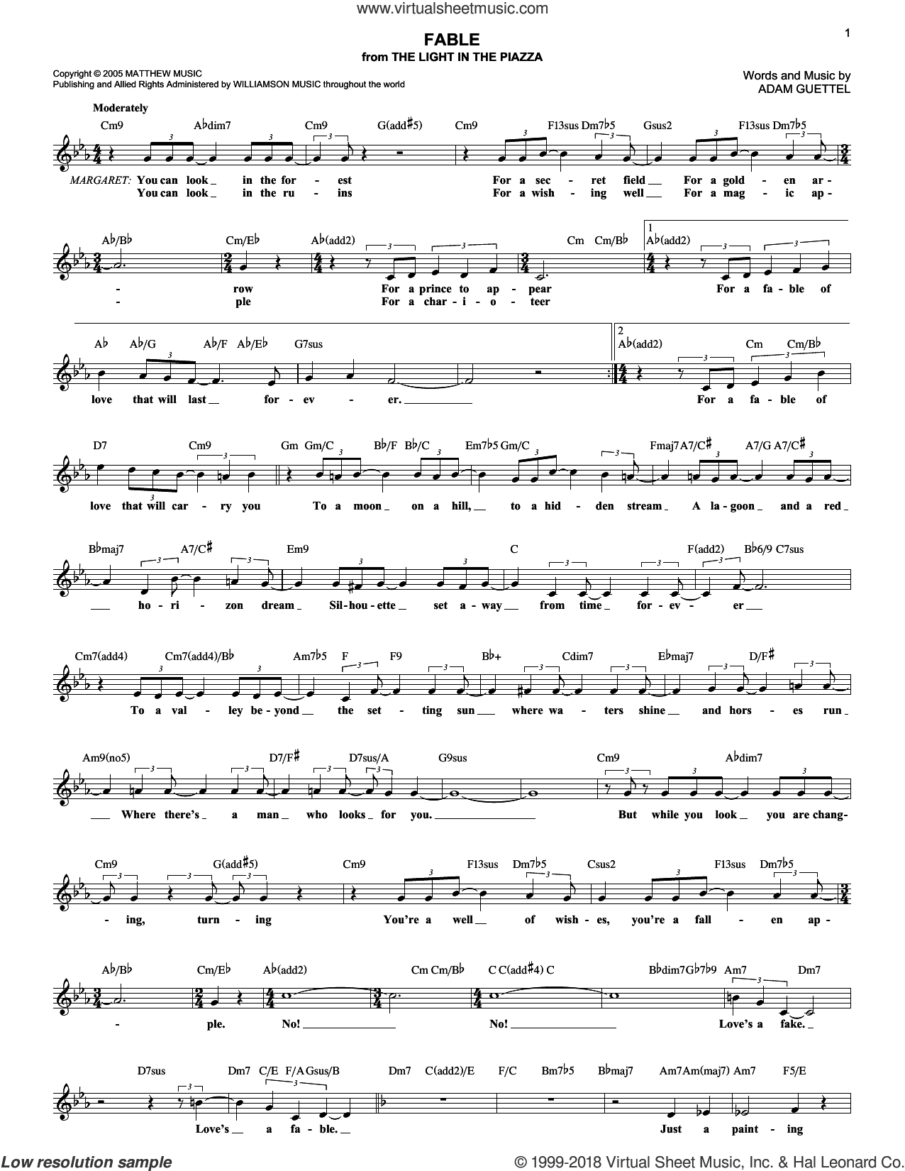 Fable (from The Light In The Piazza)
