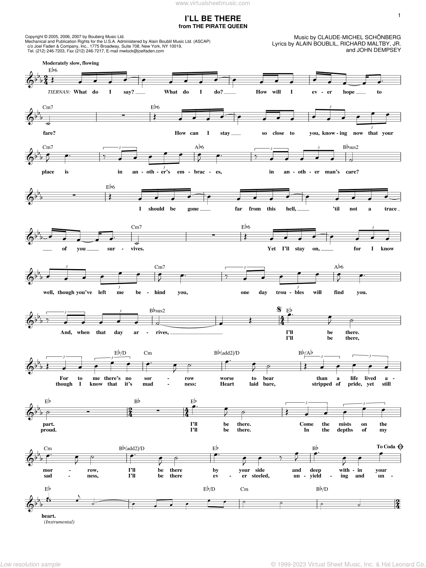 I'll Be There (from The Pirate Queen)