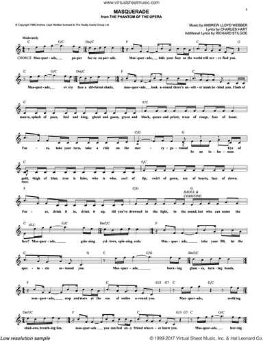 Masquerade (from The Phantom Of The Opera)