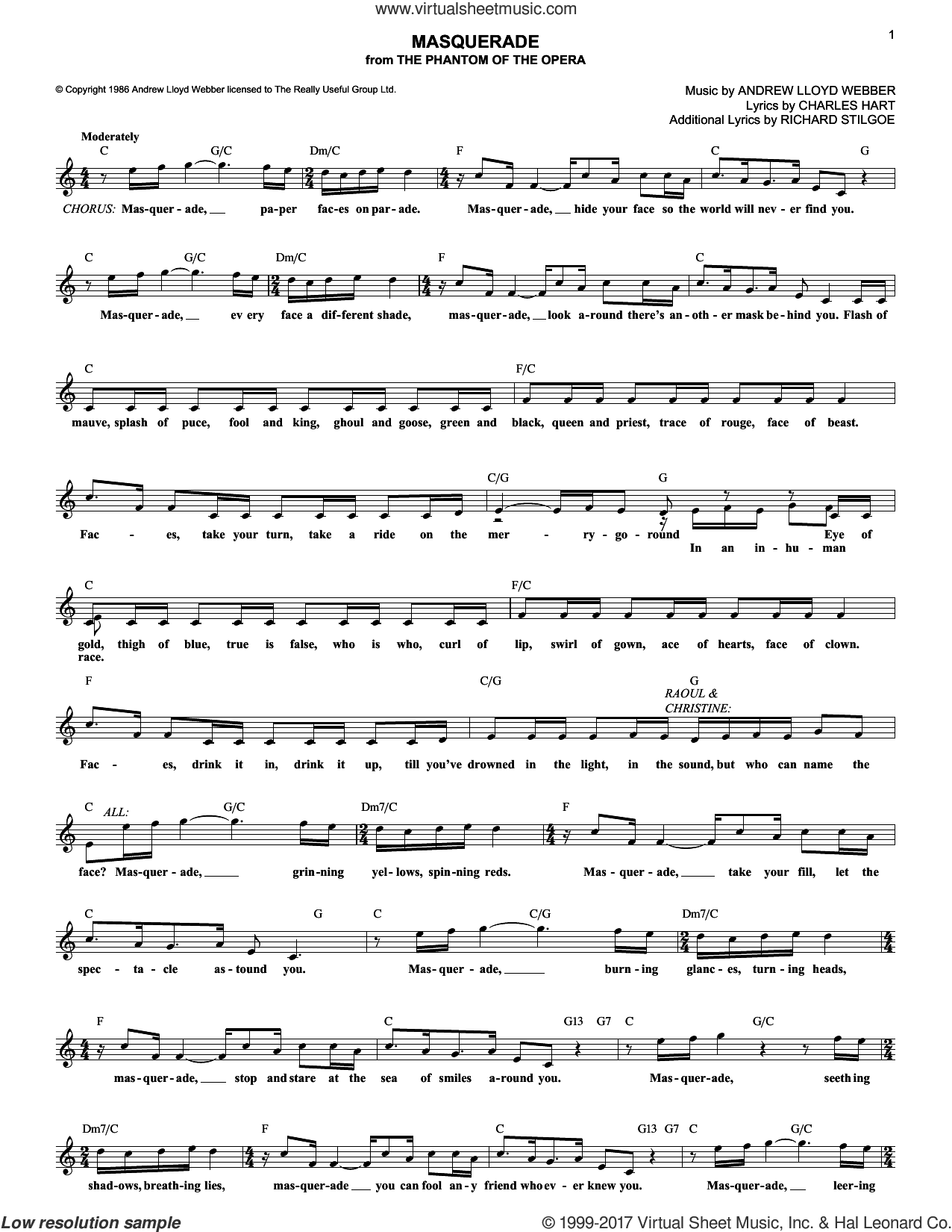 Masquerade (from The Phantom Of The Opera)