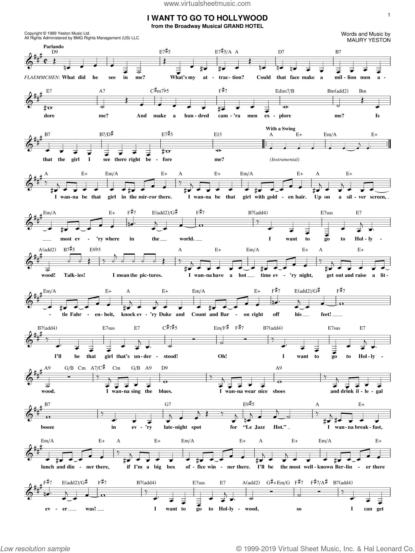 I Want To Go To Hollywood (from Grand Hotel: The Musical)