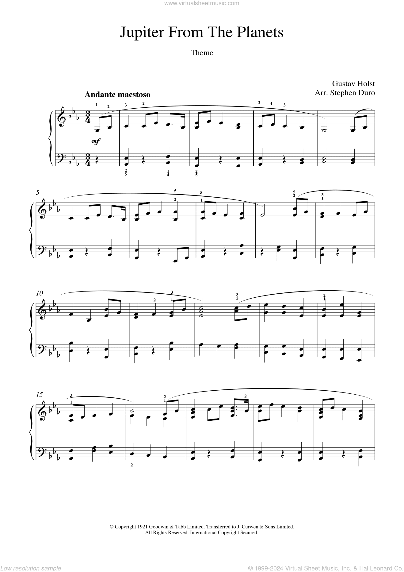Jupiter (from The Planets, Op.32)