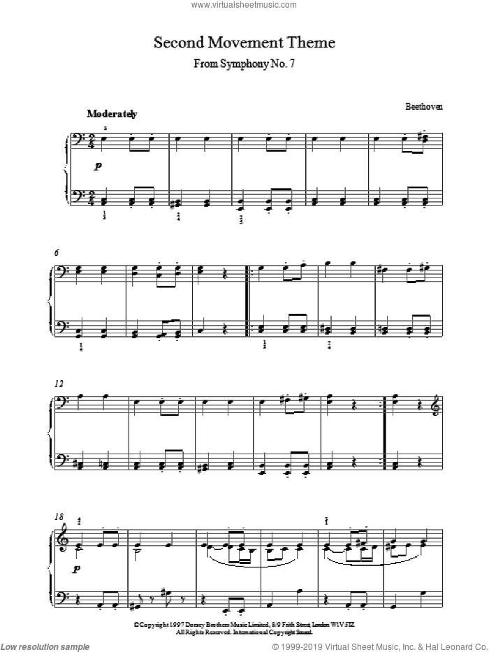 Second Movement Theme From Symphony No.7