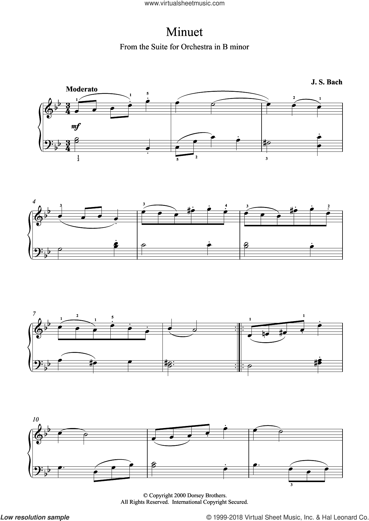 Minuet (from Orchestral Suite No. 2 in B Minor)