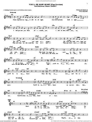 You'll Be In My Heart (Pop Version) (from Tarzan)