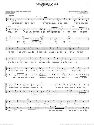 Playground In My Mind (My Name Is Michael)