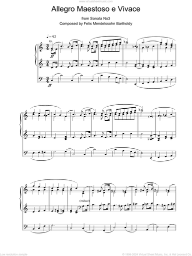 Allegro Maestoso e Vivace from Sonata No. 3
