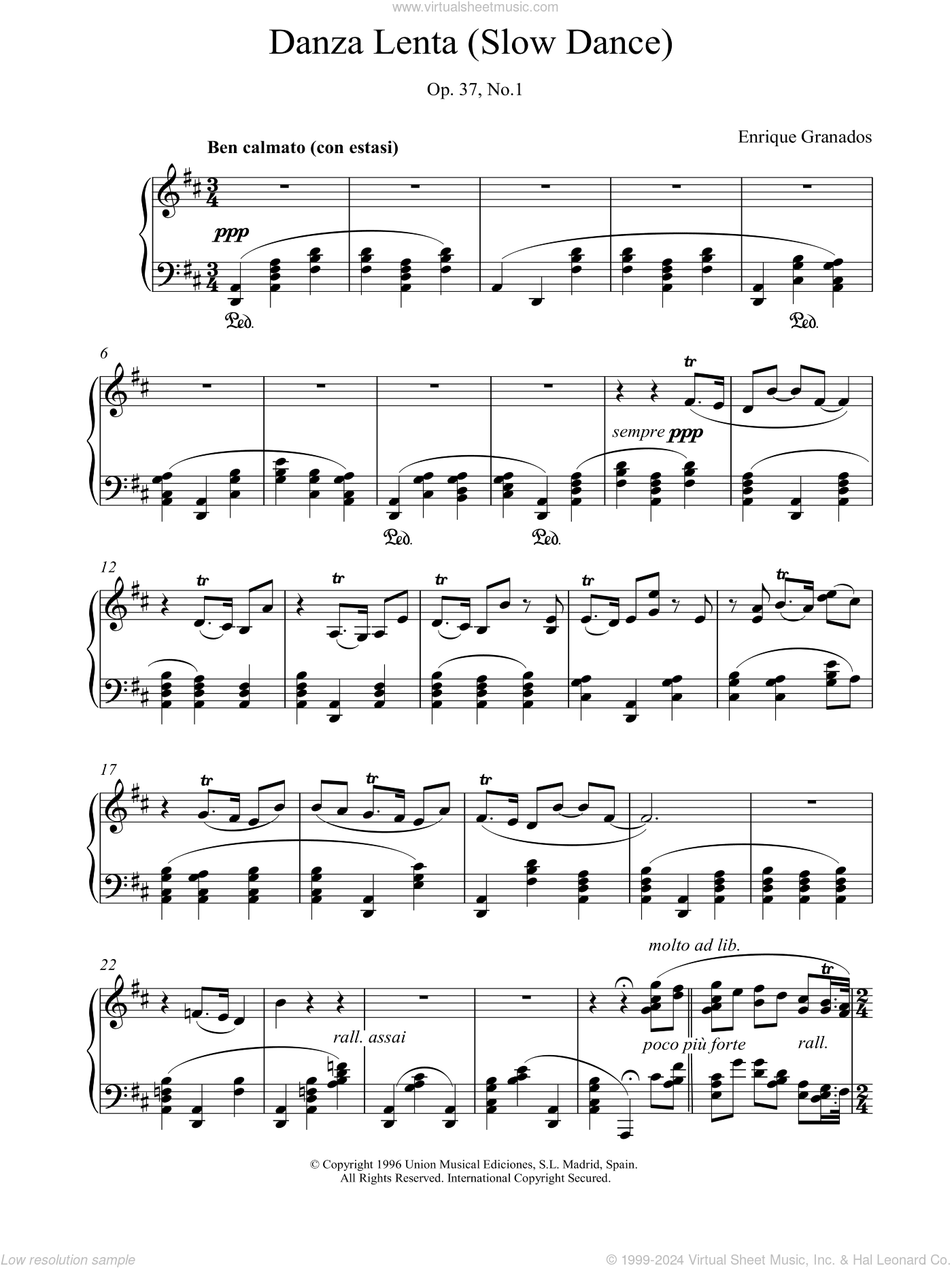 Danza Lenta Op37 No1
