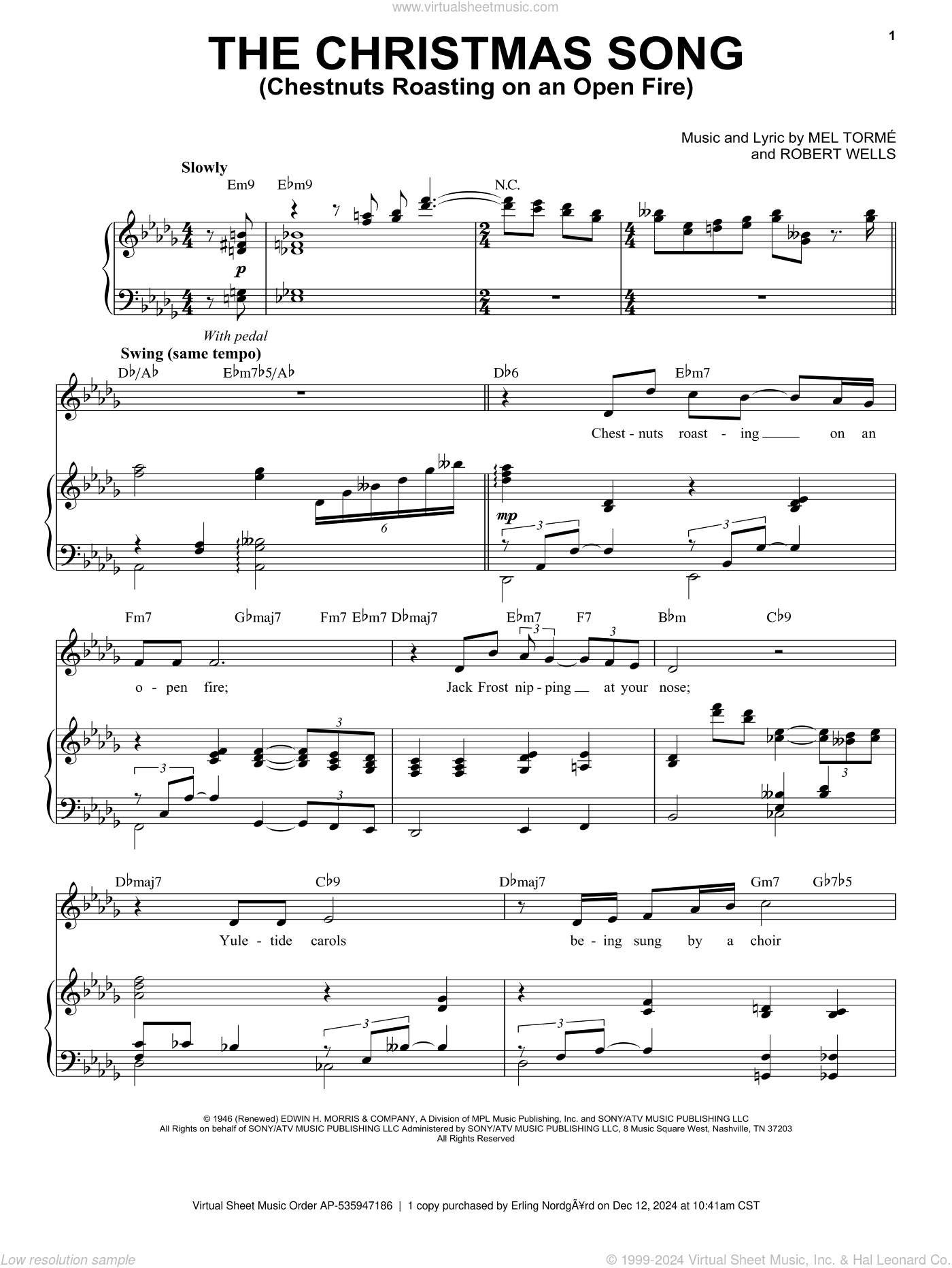 The Christmas Song (Chestnuts Roasting On An Open Fire)