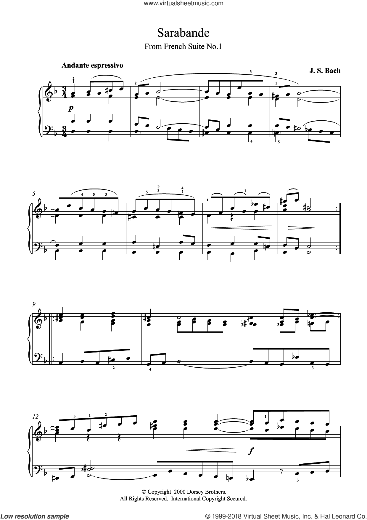Sarabande From Cello Suite in E Flat