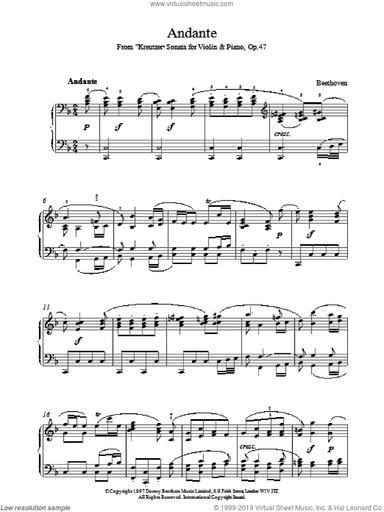 Andante Kreutzer Sonata
