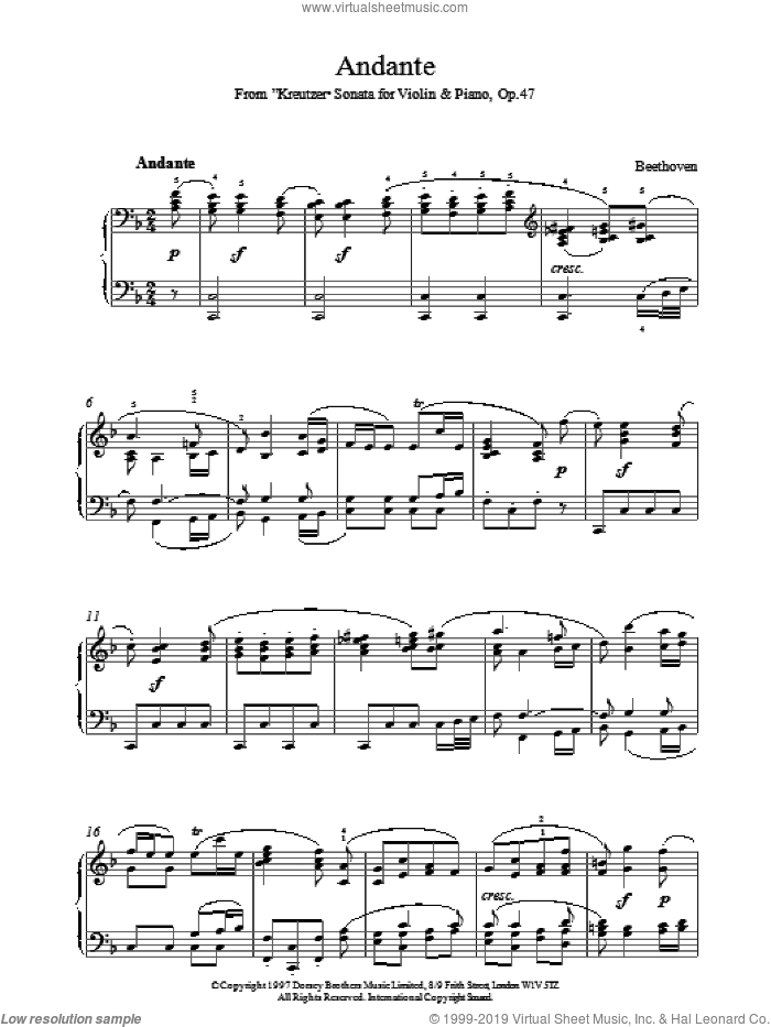 Andante Kreutzer Sonata