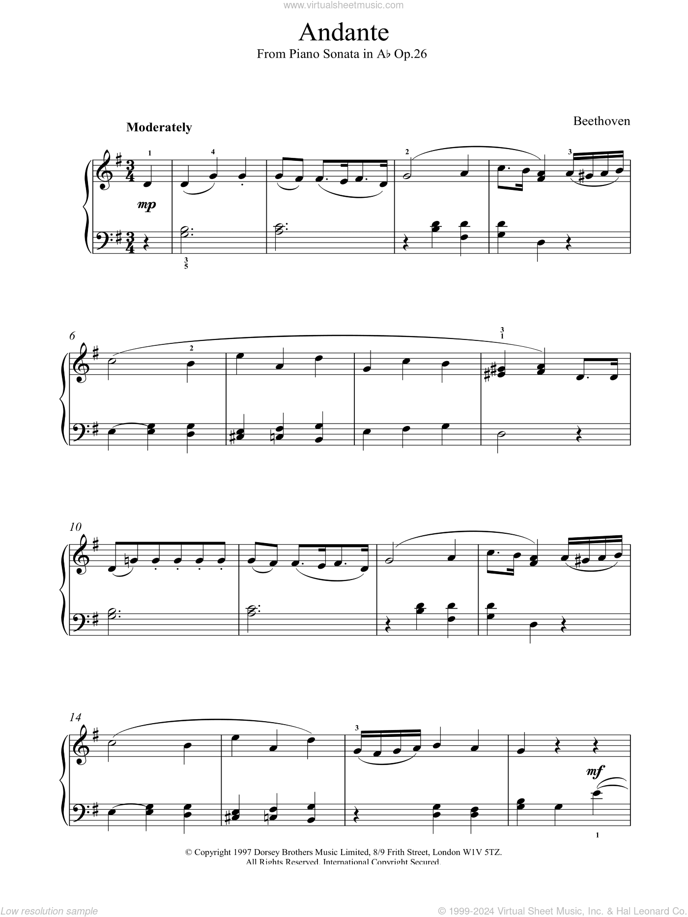 Andante Sonata Op.26