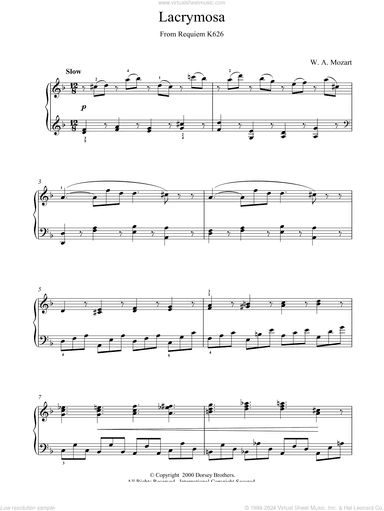 Lacrymosa from Requiem Mass