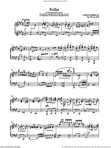 Polka, Op 5 No 1a