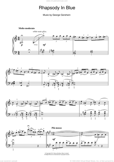 Rhapsody In Blue, (easy)