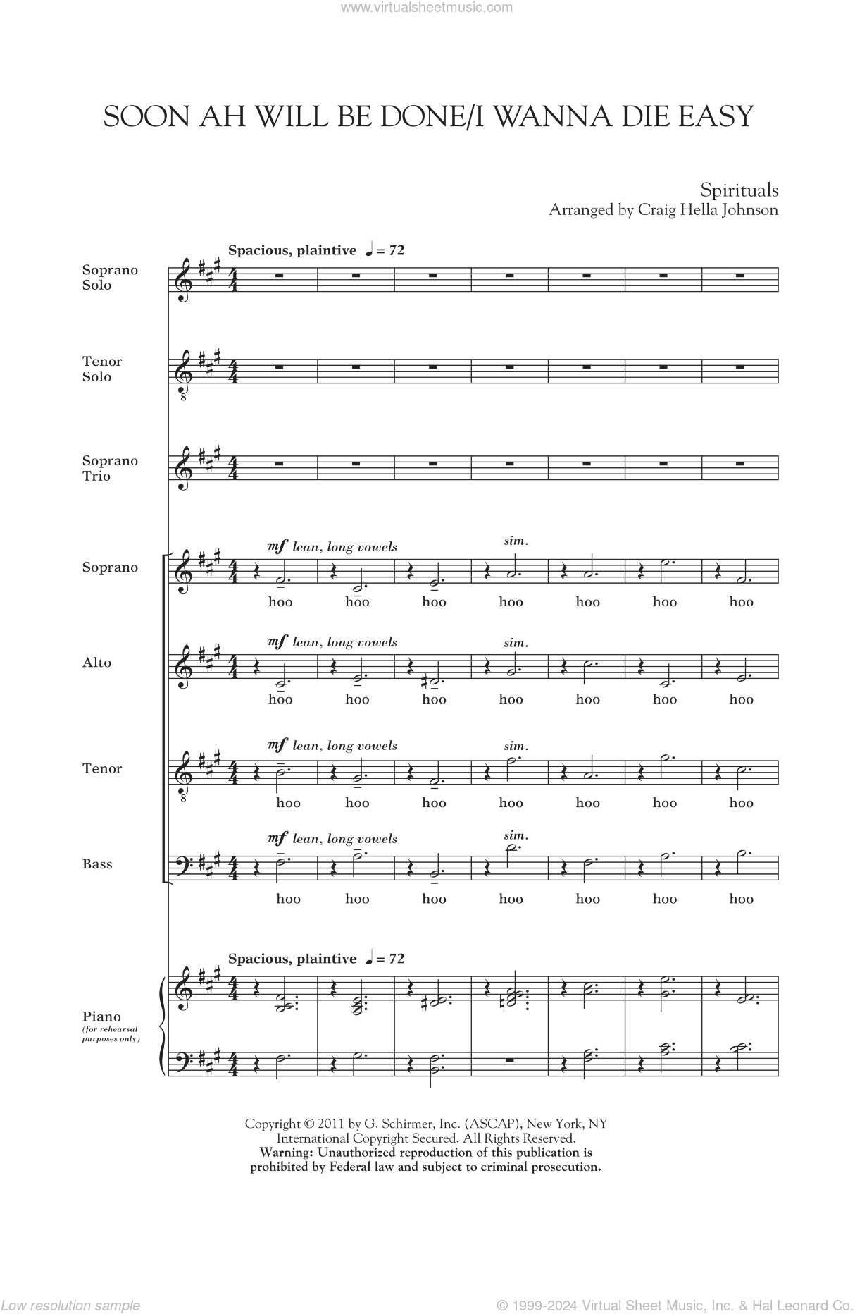 Soon Ah Will Be Done / I Want To Die Easy