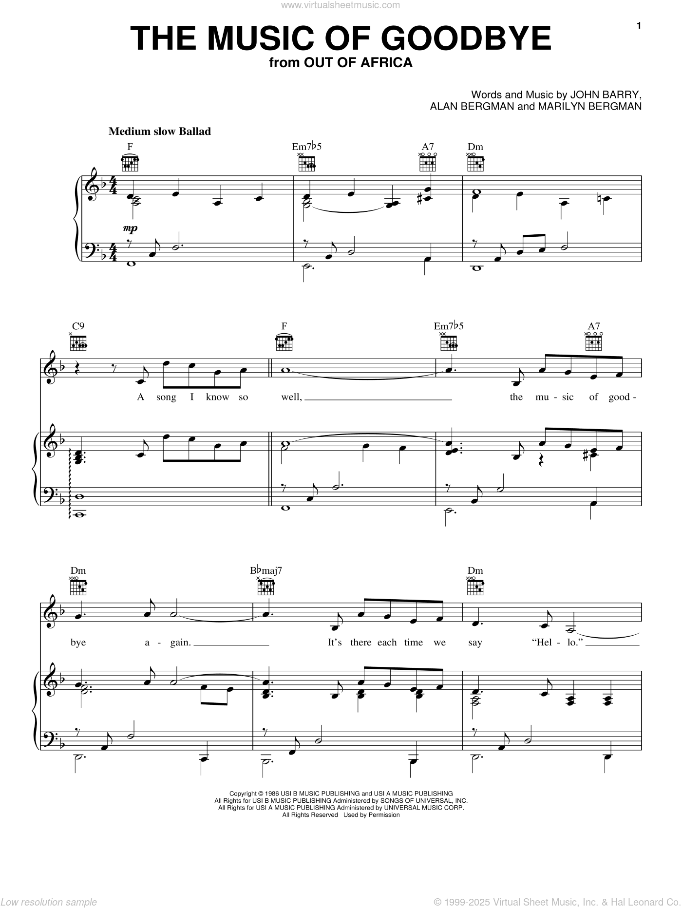 The Music Of Goodbye