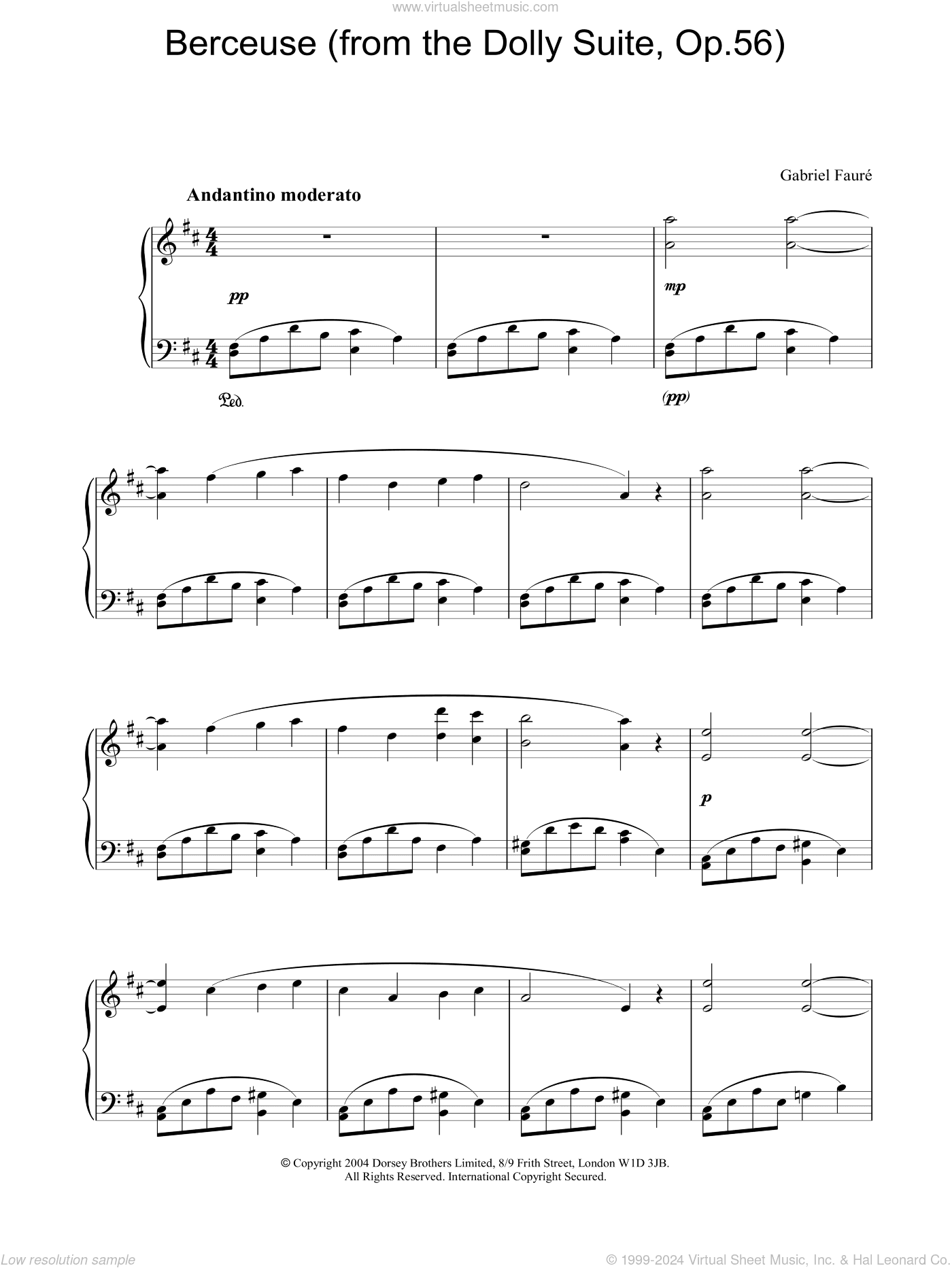 Berceuse (from the Dolly Suite, Op.56)
