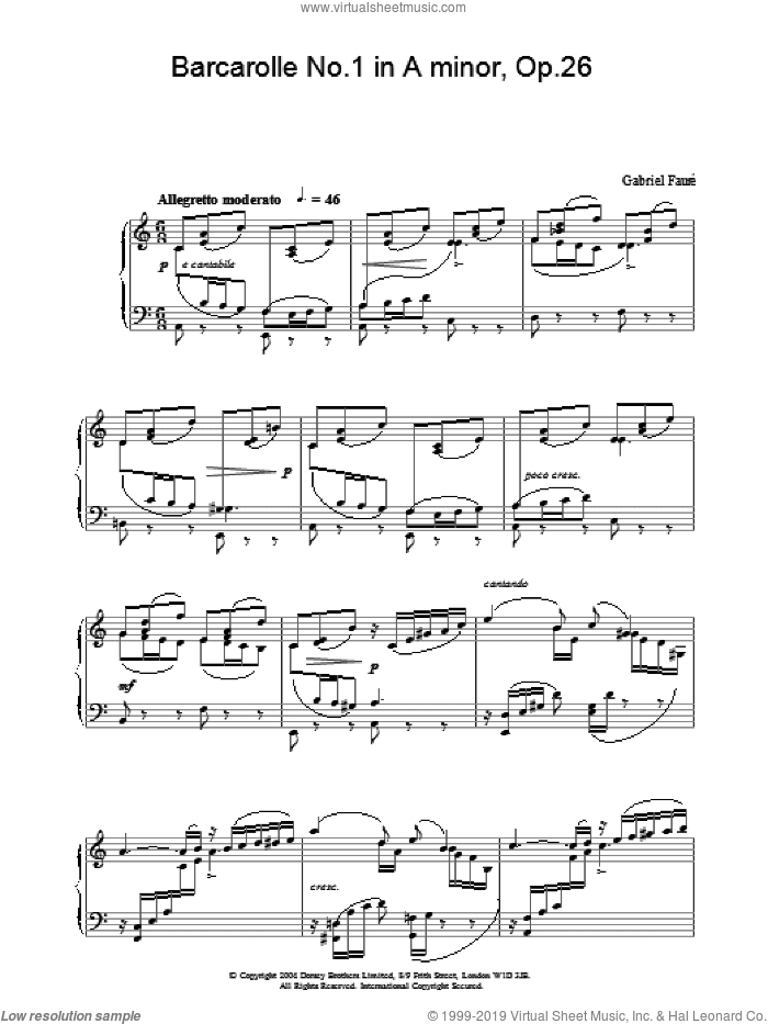 Barcarolle No.1 in A minor, Op.26