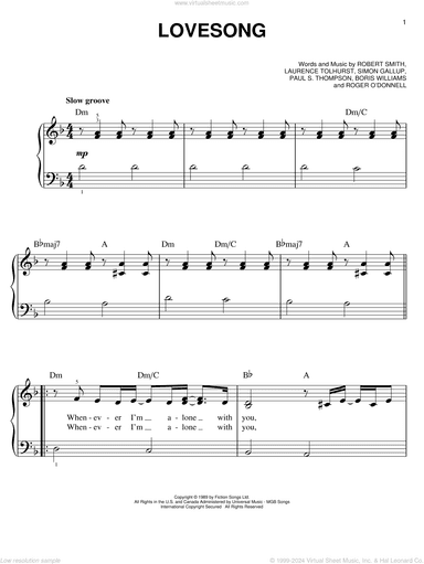 Lovesong, (easy)