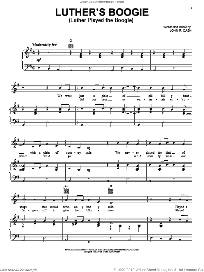 Luther's Boogie (Luther Played The Boogie)