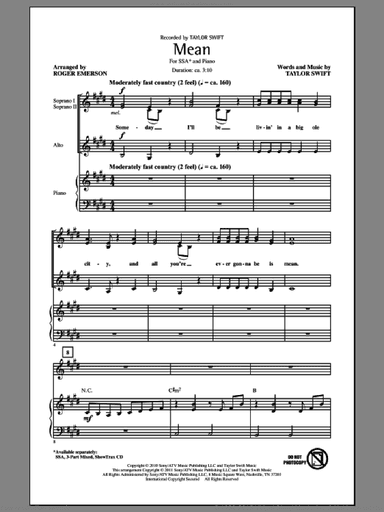 Mean (arr. Roger Emerson)