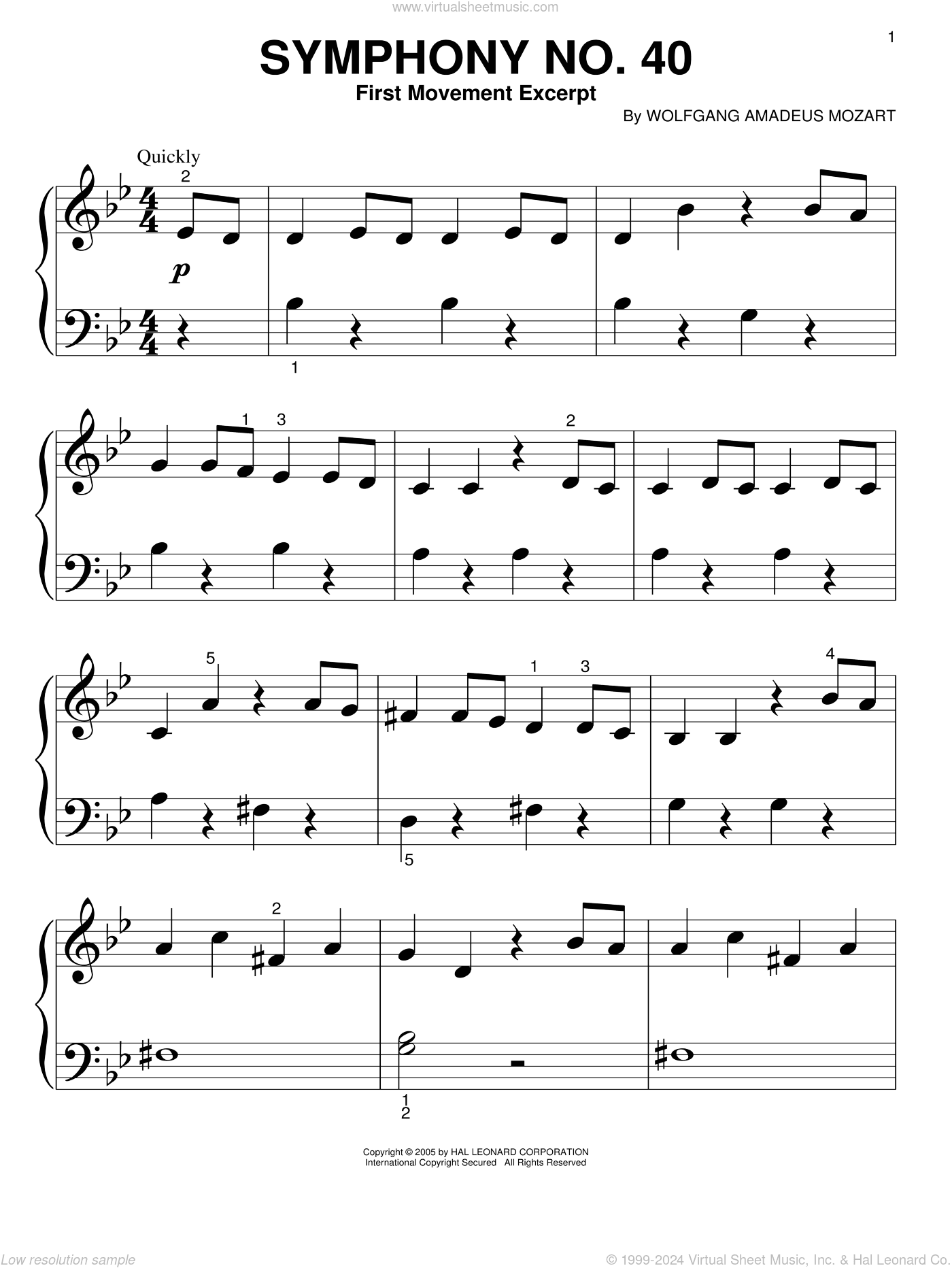 Symphony No. 40 in G Minor, First Movement Excerpt