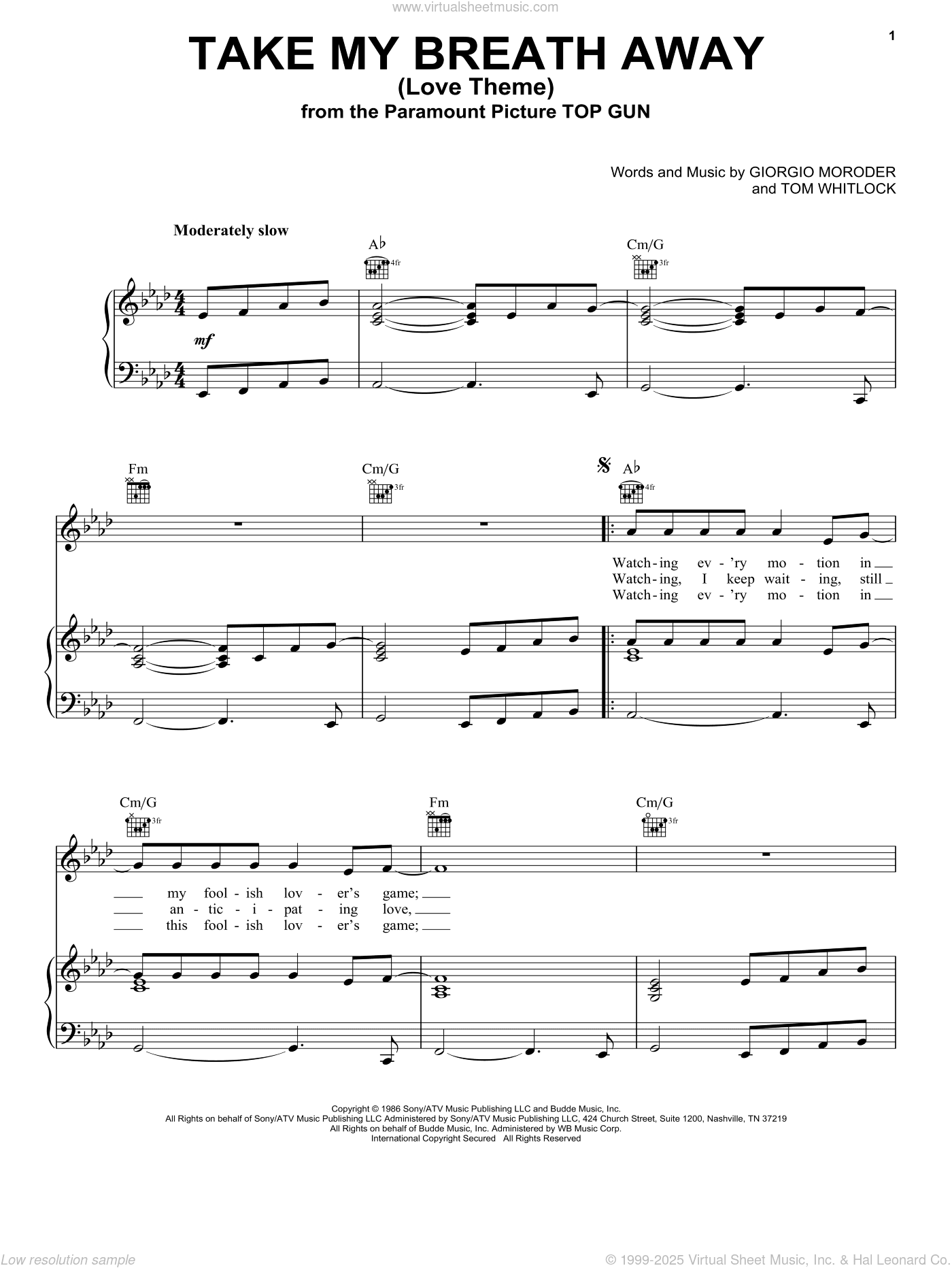 Take My Breath Away (Love Theme)