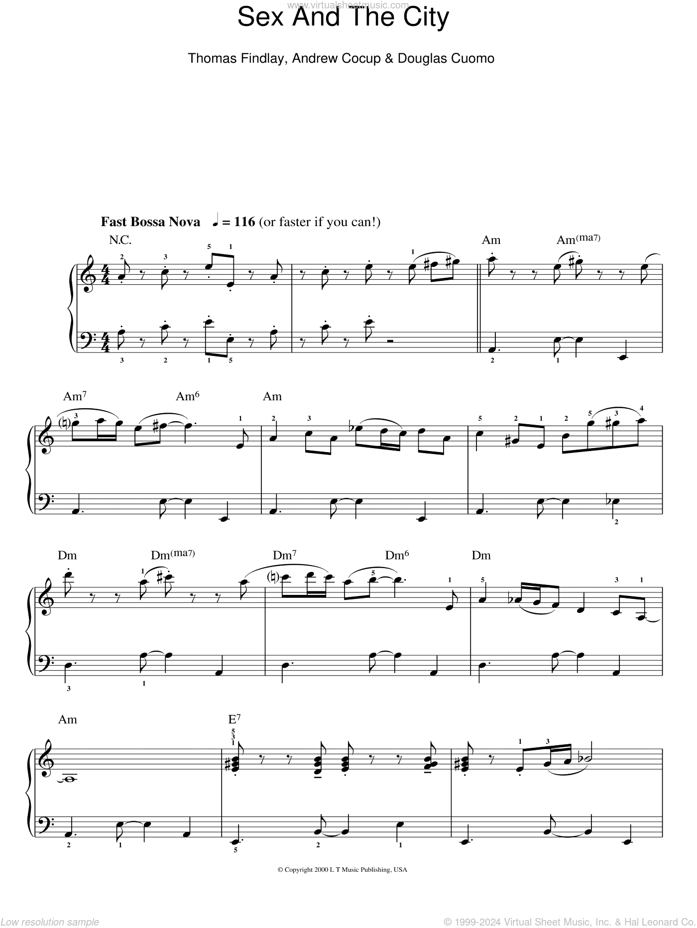 Theme from Sex And The City, (easy)