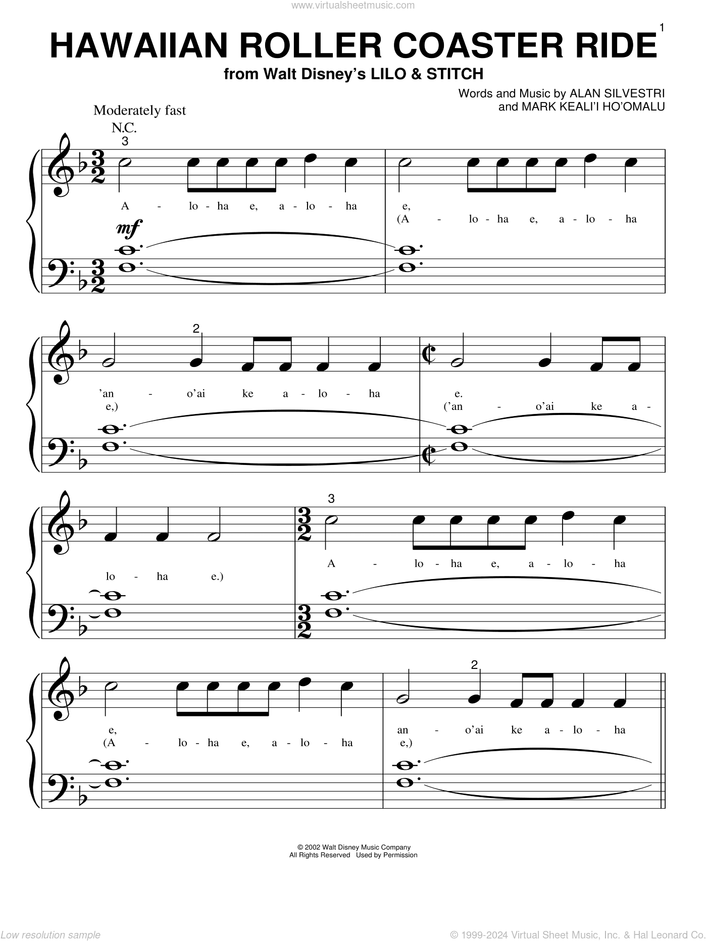Hawaiian Roller Coaster Ride (from Lilo and Stitch)