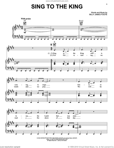 Sing To The King